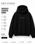 NØIR Avenue oversized essential hoodie in Noir Black